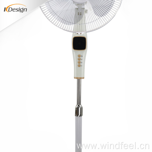 Round base oscillating pedestal electric fan